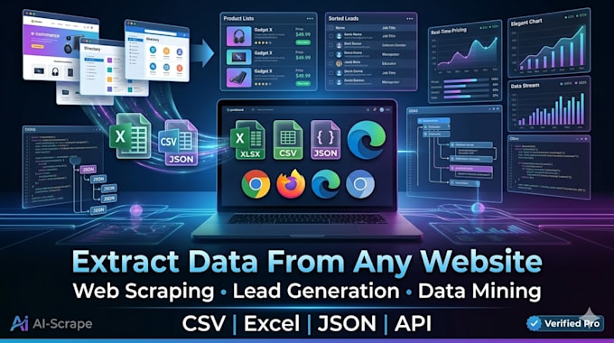 do web scraping, data extraction and automation