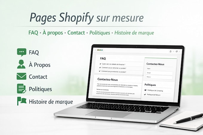 créer vos pages shopify professionnelles et optimisées