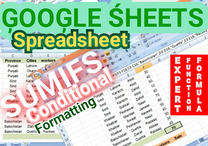 be microsoft excel expert and google sheets