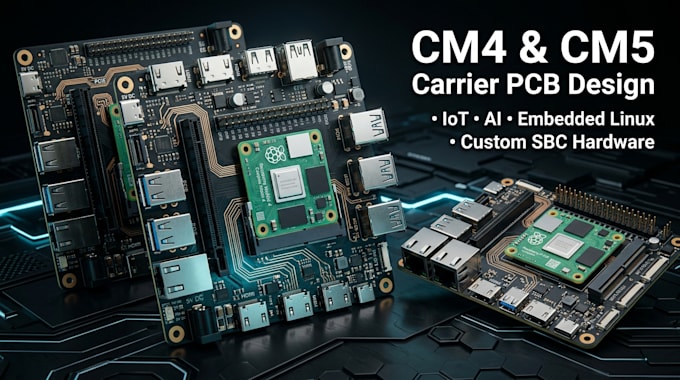 develop cm4 cm5 carrier pcb for iot, ai, embedded linux and sbc systems