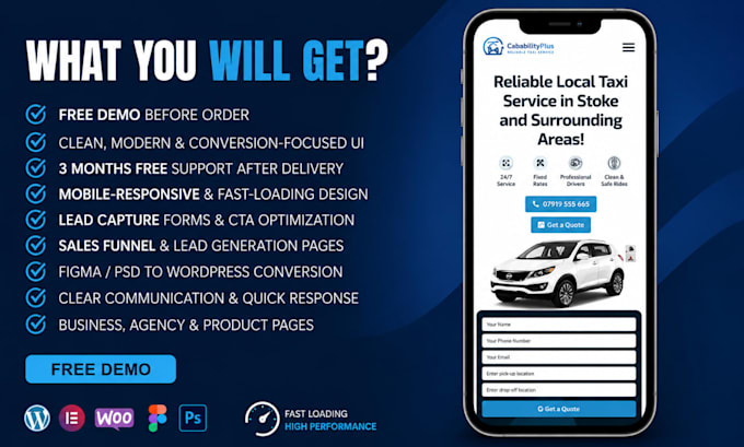 design an ultrafast responsive wordpress website for a nonprofit or business