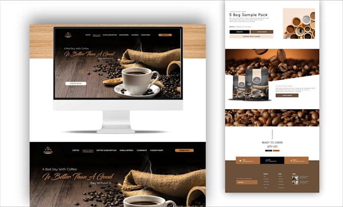 create user friendly website UI UX design for landing page