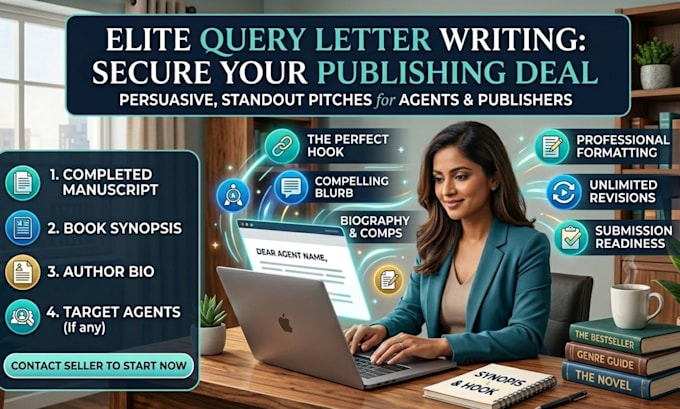 write your book proposal, query letter, and handle literary agent submissions
