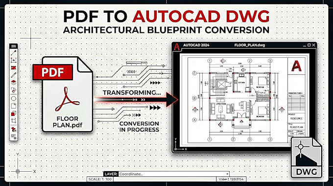 reverse engineering drawings PDF autocad dwg conversion