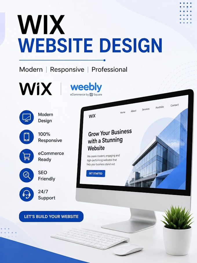 create weebly, wix studio website design, redesign wix store