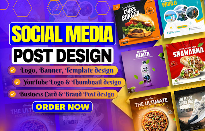 do social media post youtube logo thumbnail meta ads design