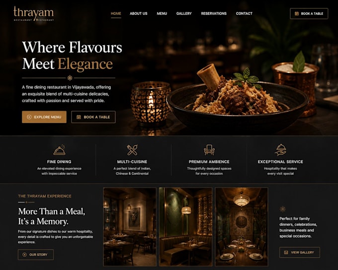 design a modern restaurant and cafe website