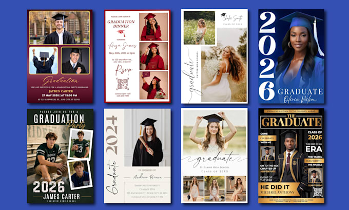 design custom graduation party invitation or announcement card