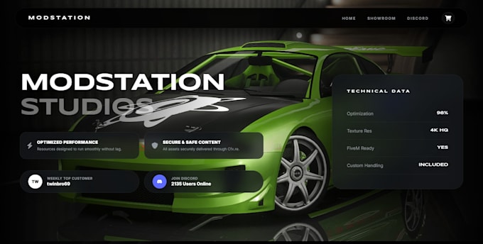 design a custom tebex store for your fivem, minecraft, or gta v server
