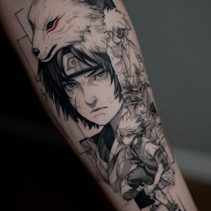 make anime tattoo design unique style