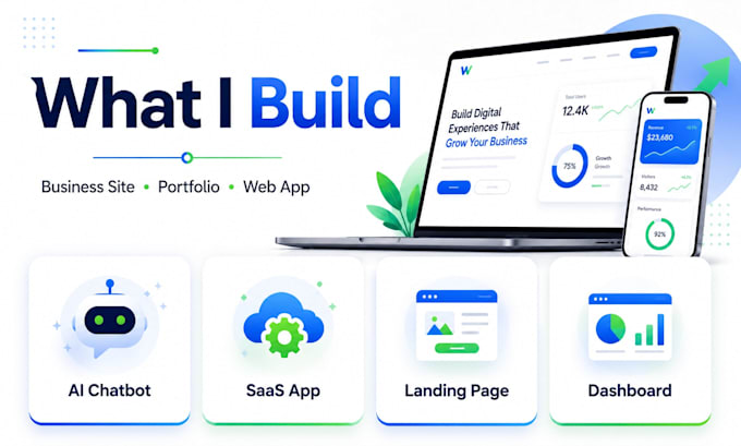 build ai website, ai chatbot, saas web app