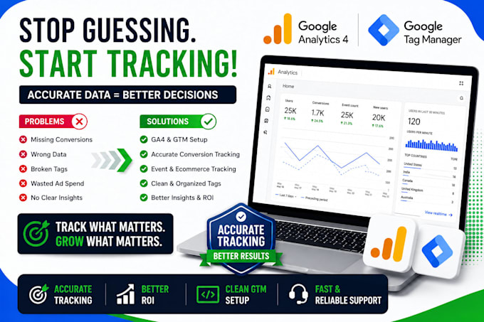 setup ga4 and google tag manager conversion tracking