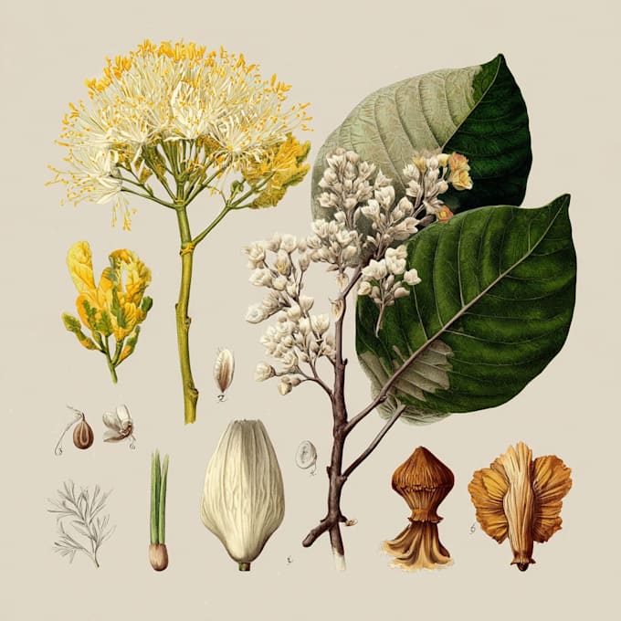 do a botanical illustration art