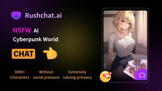 develop ai powered ai nsfw girlfriend chatbot, nsfw vd website nsfw saas website