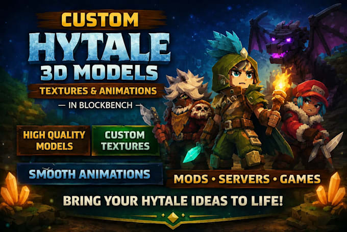 do minecraft 3d models custom minecraft hytale 3d models in blockbench animation