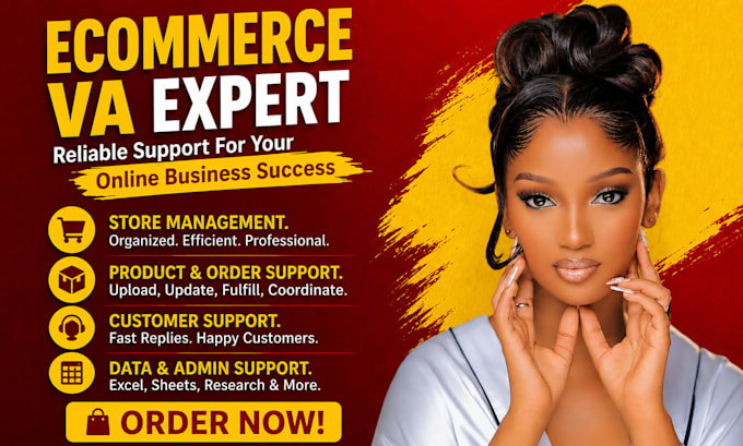 ecommerce virtual assistant for shopify woocommerce wix wordpress amazon ebay