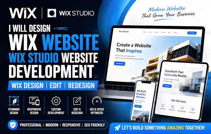 design wix website, wix studio website, development wix design, edit wix website