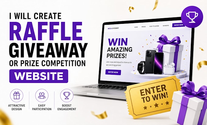create raffle giveaway or prize competition website