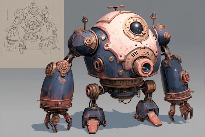 design a custom mecha robot mascot logo