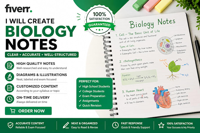 write professional biology notes