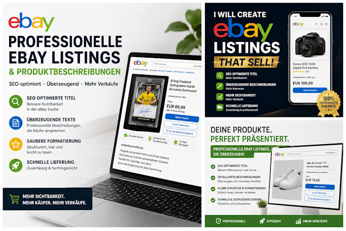 create professional ebay listings and product descriptions