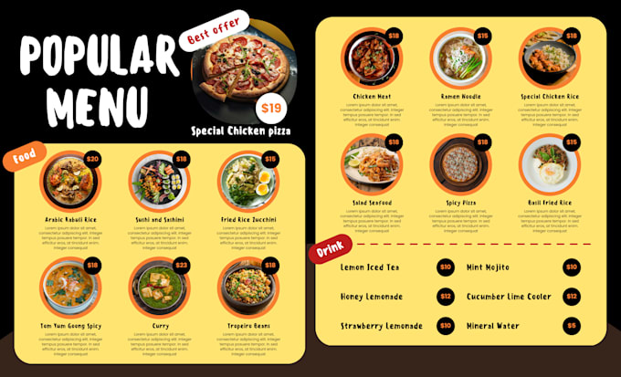 design modern food social media posts