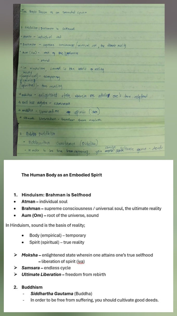 type handwritten notes into a digital copy