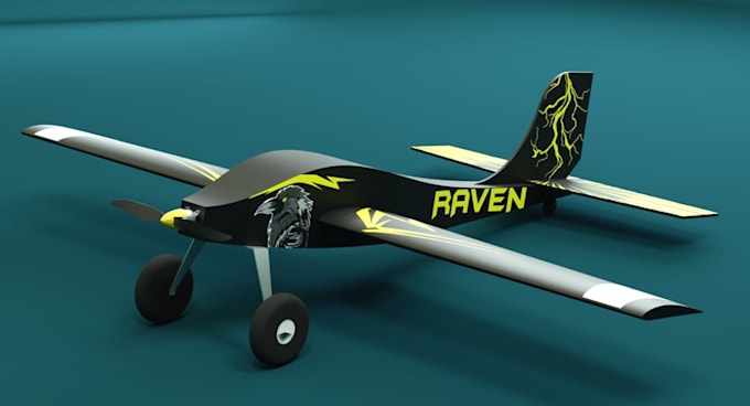 create aircraft and mechanical 3d cad models, rc craft design and graphics wraps