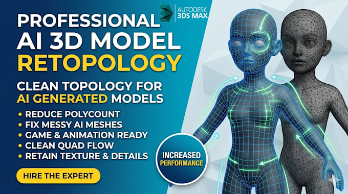 convert ai 3d models into clean low poly