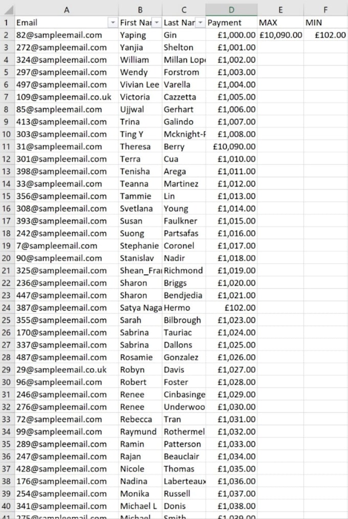 do professional excel formatting, data cleaning, and spreadsheet design