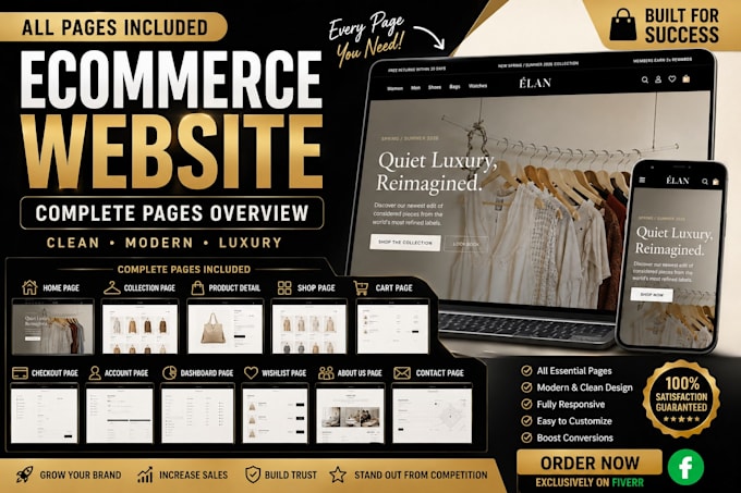 design a premium luxury ecommerce website frontend UI