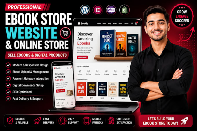 create an ebook, website, and online store