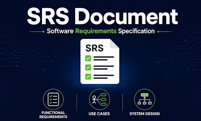 write professional software requirements specification srs document for project
