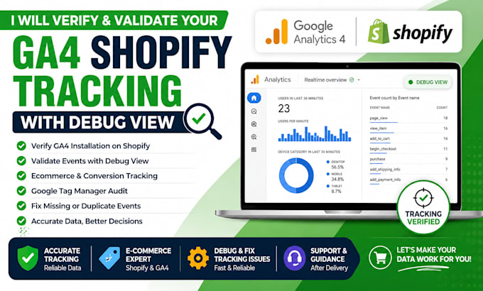 verify and validate your ga4 shopify tracking with debug view