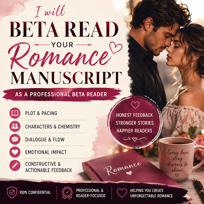 analyze your romance manuscript as professional beta reader