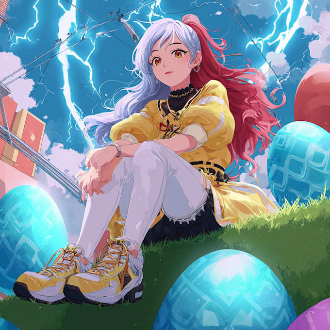 create anime fan art with dramatic action effects