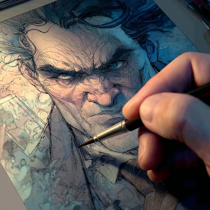 draw comic book illustration with comic book illustrator