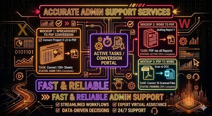 deliver fast and accurate excel, word, and PDF data entry