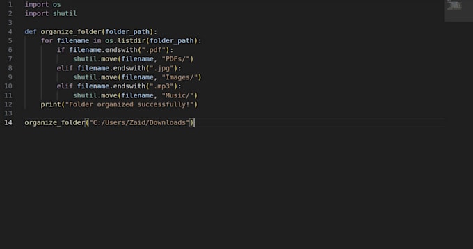 build a python automation script or file organizer tool
