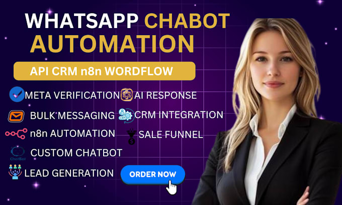 build a whatsapp chatbot and automation using whatsapp API and n8n