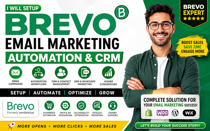 setup brevo CRM fix email deliverability and email automation workflows stmp