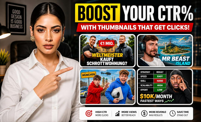 make high CTR you tube thumbnail designs
