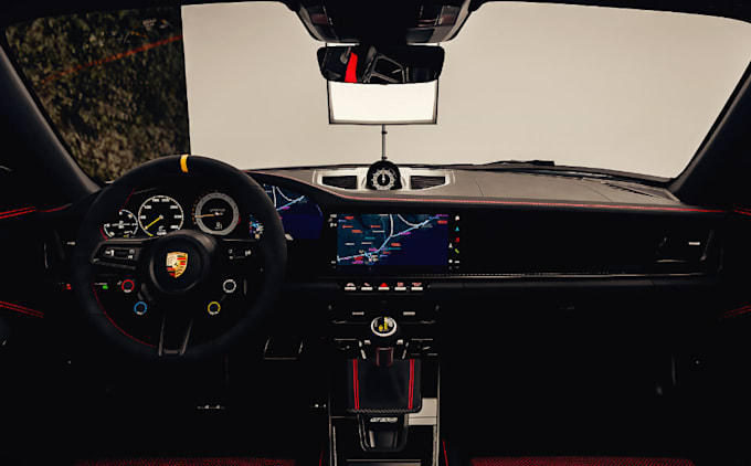 high quality 3d car for web, 8k rendering in blender, glb file, low poly vehicle