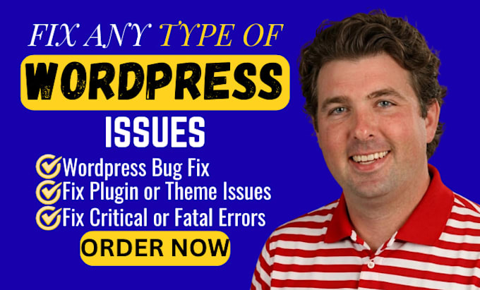 fix wordpress issues, wordpress bug fix and wordpress errors
