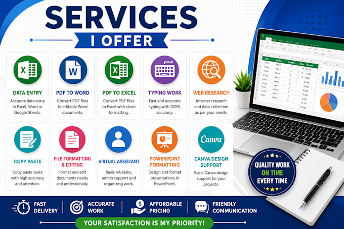 do data entry excel sheet works and conversion