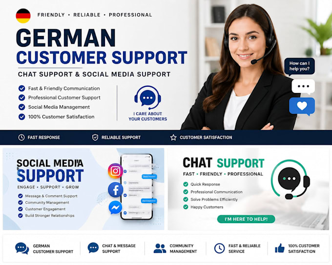 german customer support and chat support for businesses