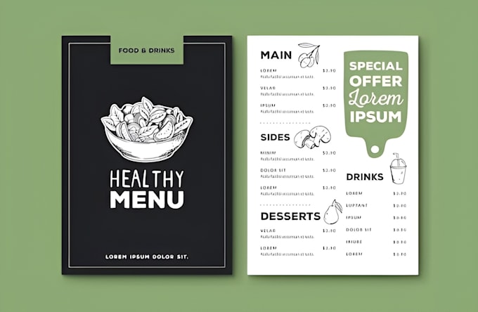 design modern menu restaurant menu digital menu