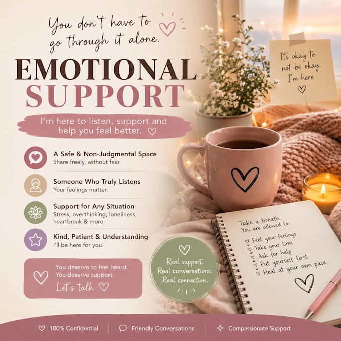 provide emotional support and a safe space to talk