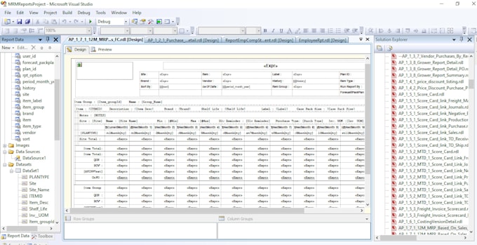 design and fix ssrs, rdlc, crystal and paginated reports