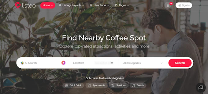 build directory website using listeo theme, mylisting, listingpro and hivepress